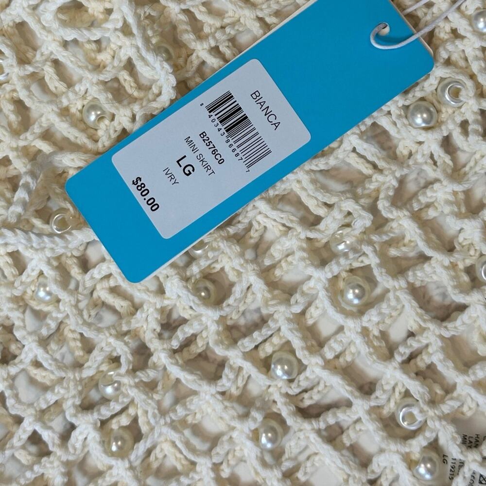 BEACH BUNNY Bianca Tank & Mini Skirt - Ivory Large Set $158 - Picture 16 of 16